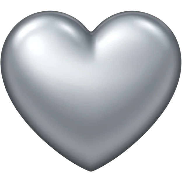 silver heart emoji