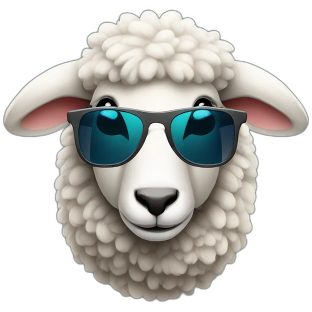 Sheep with sunglasses emoji