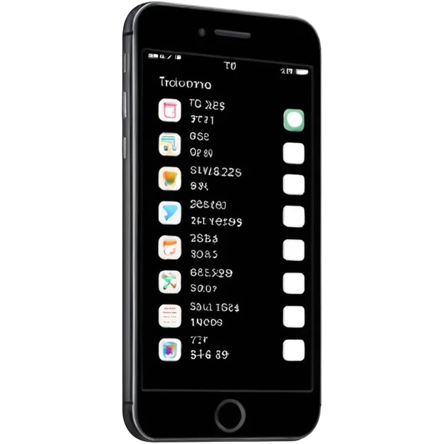 Minimalistic flat vector icon, iOS style, thin black contour on white background. Smartphone with code brackets <> on screen. Clean, no text, no shadows.
 emoji