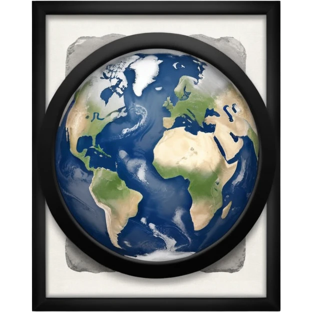 white and grey earth emoji