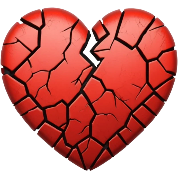Чёрное разбитое сердце emoji