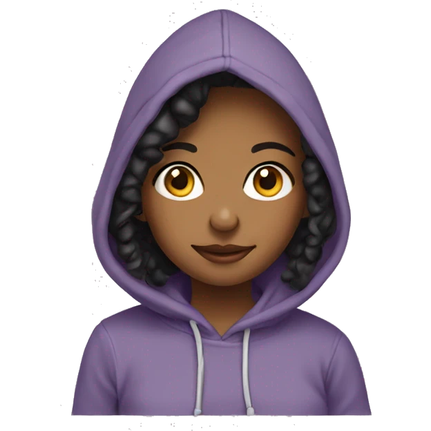 Cutie hoodie girl emoji