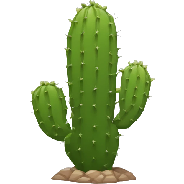 single flat Nopal without pot emoji