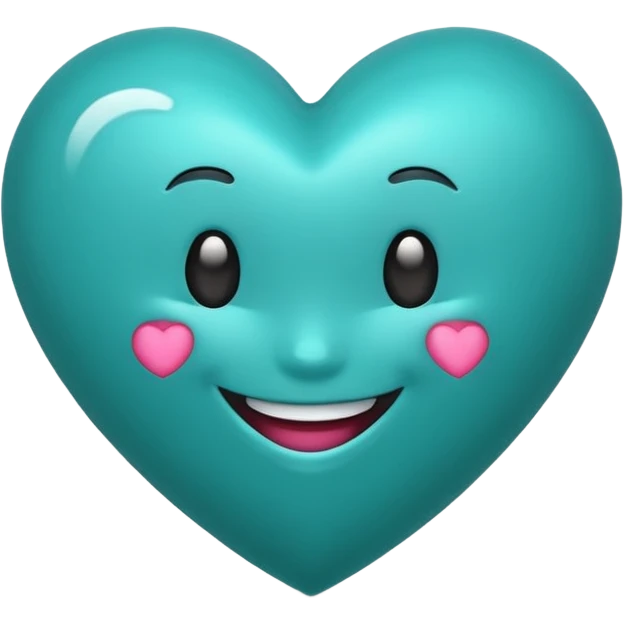 teal heart with smile emoji