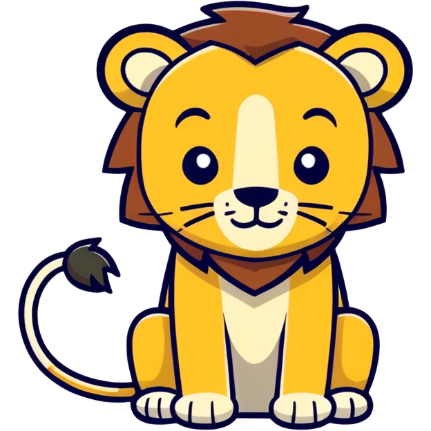 Cool lion emoji