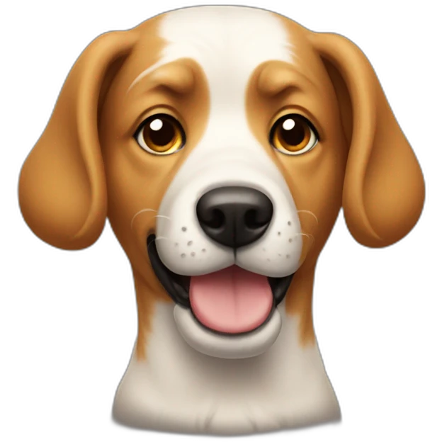 Dog making pi emoji