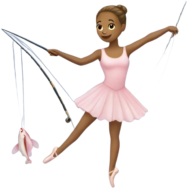 Ballerina fishing emoji