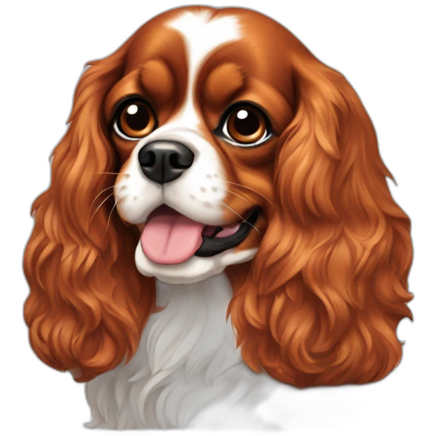ruby cavalier king charles spaniel emoji