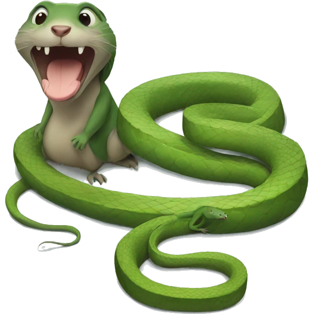 one rat and one snake emoji