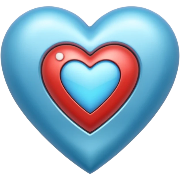 corazon celeste con destellos emoji