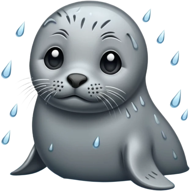 Seal in the rain emoji