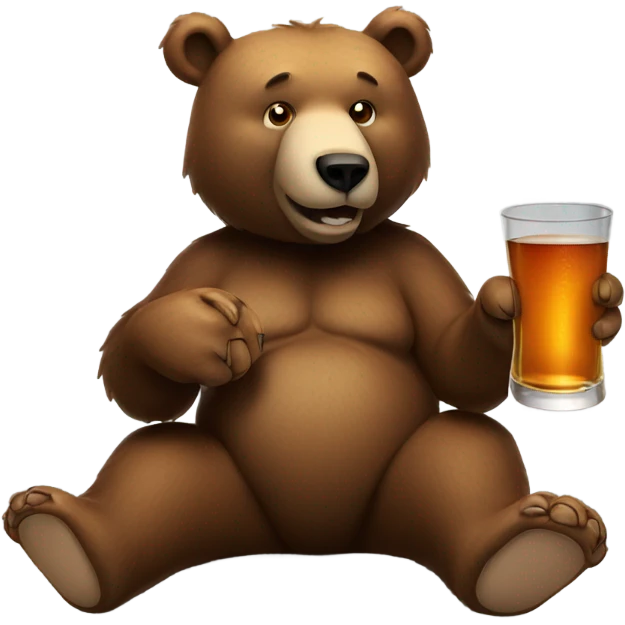 Bear drinking whiskey  emoji