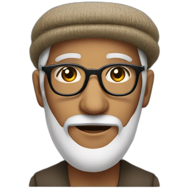 Old Muslim man with hat and specs  emoji