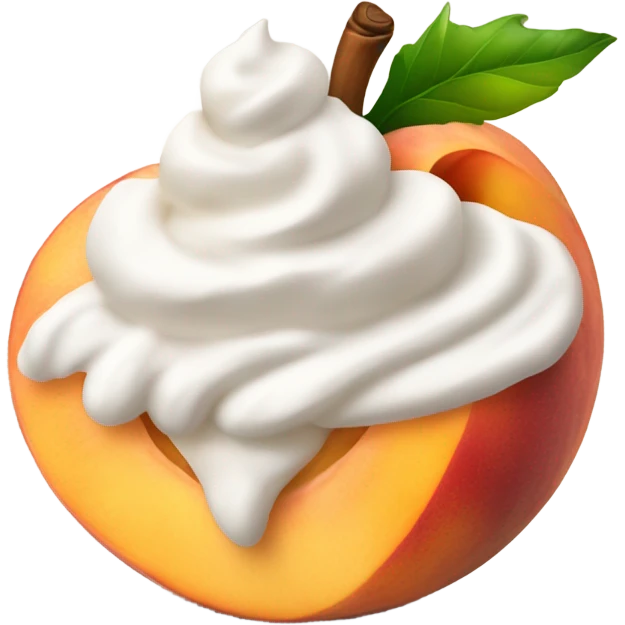 Peach with lots of cream emoji