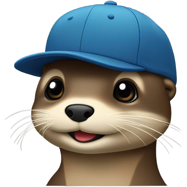 Loutre avec une casquette à l'envers emoji