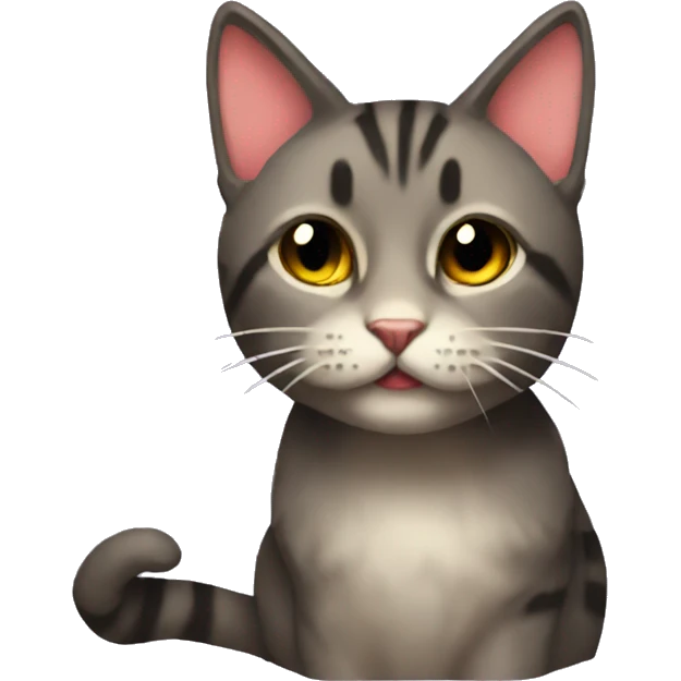 Create a pixelart cat emoji emoji