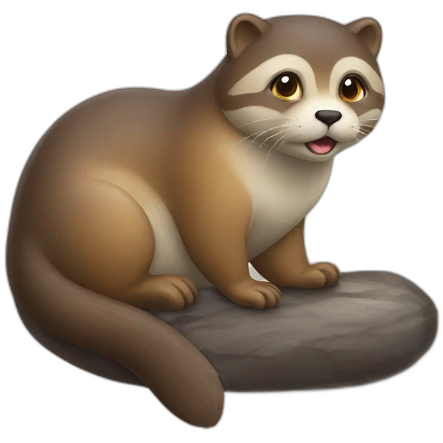 Chat sur une loutre emoji