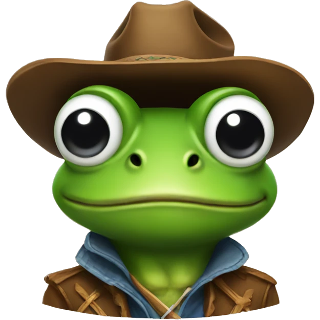 Frog cowboy  emoji