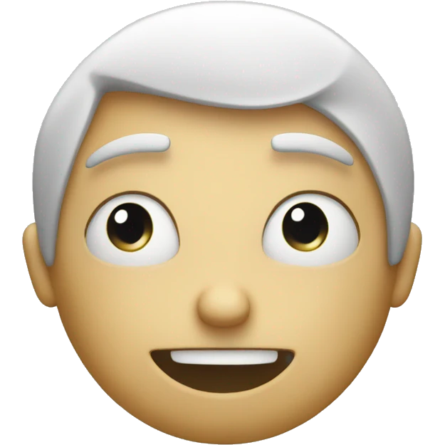 cartoon face speaking to a bubble of text emoji