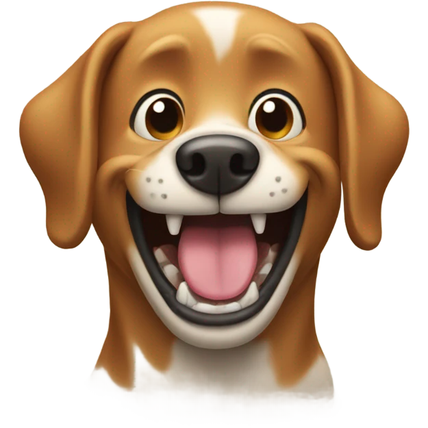 Dog with a huge mouth emoji