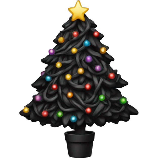 Black Christmas Tree emoji