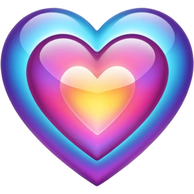 colorful crystal heart emoji