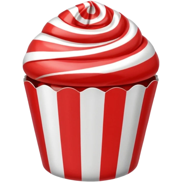 a candy in a red and white wrapper emoji