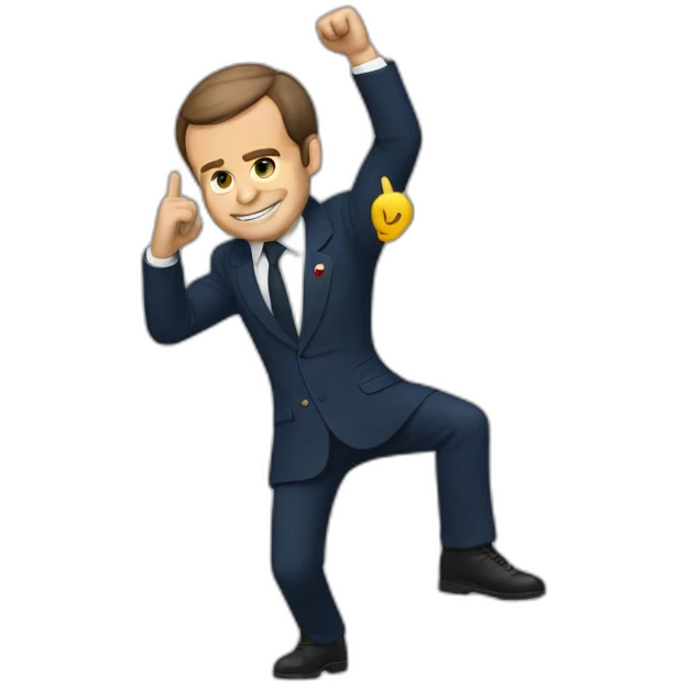 Macron qui dab emoji