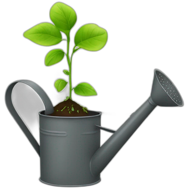 a watering can, watering a sprout emoji