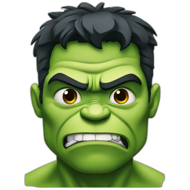 Hulk Shushing Face emoji