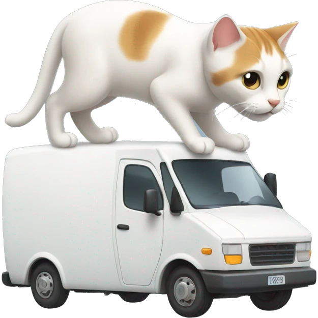 cat with a moving van emoji