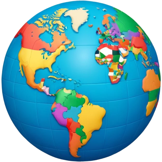 Create a realistic emoji of multiple languages shown by text flying around a earth ball  emoji