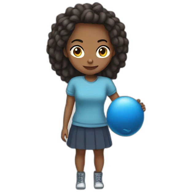 Une fille avec une bombe emoji