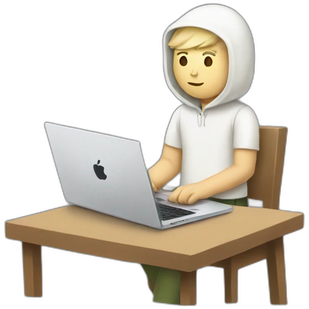 finn the human with mac laptop emoji