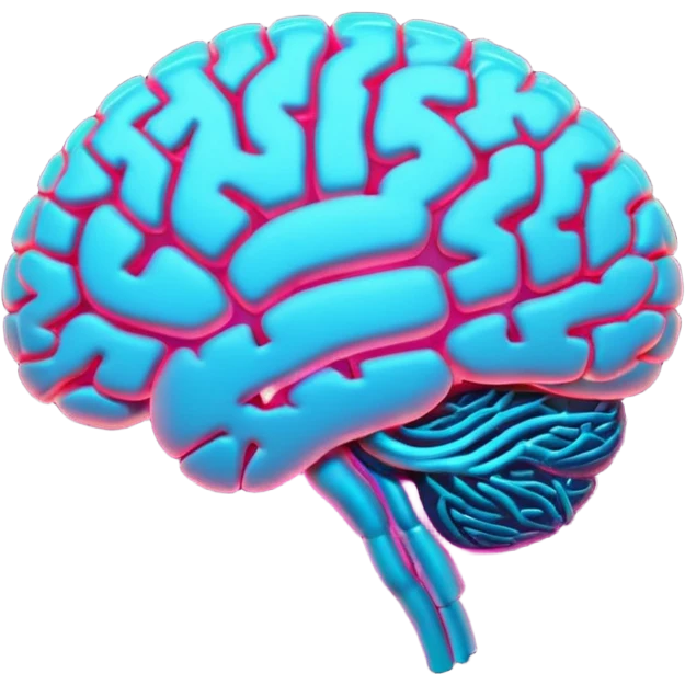 brain silhouette with a play button inside emoji