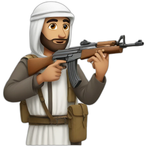 Arab holding an ak emoji