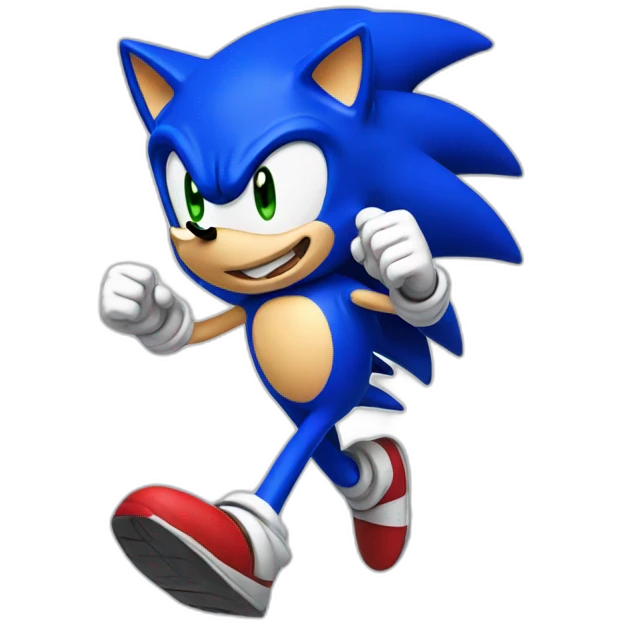 Sonic running emoji