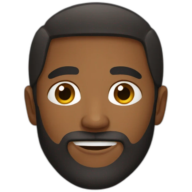 Brown skinned guy with beard emoji
