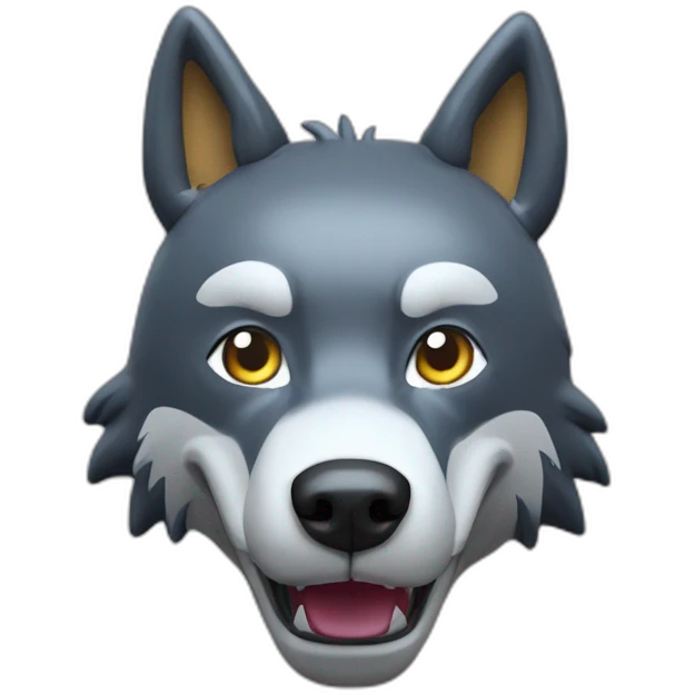Anthropomorphic latex inflatable wolf  emoji