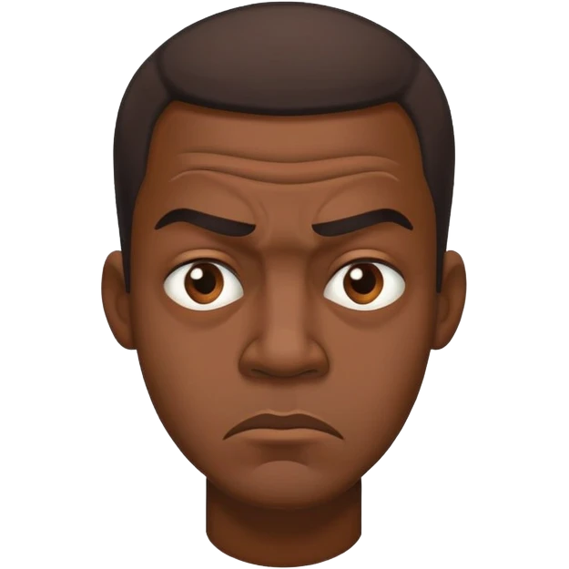 african american man in disgust emoji
