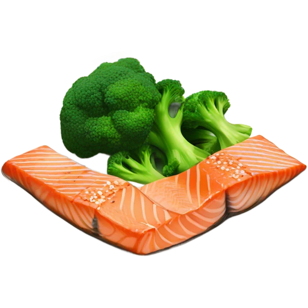salmon and broccoli emoji