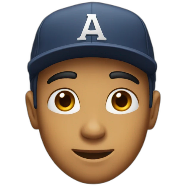 a cool boy with a cap emoji