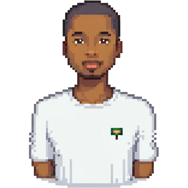 Black man with short hair emoji