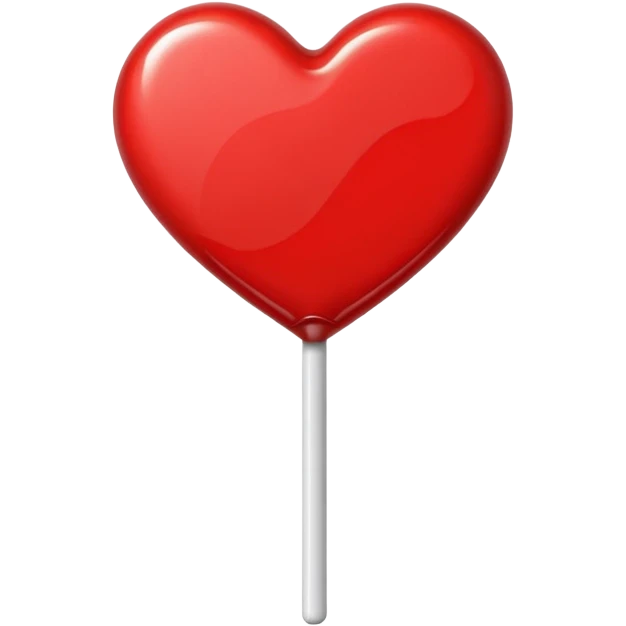 Red heart shaped lollipop  emoji