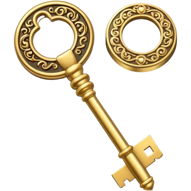 gold basic key emoji