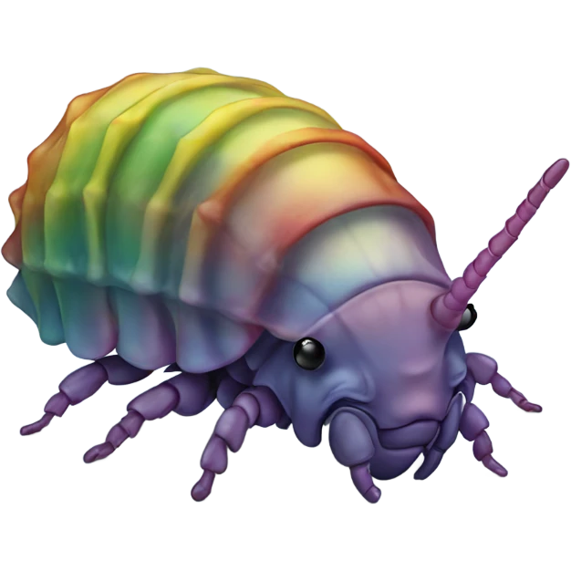 Rainbow isopod emoji