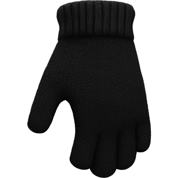Black fingerless gloves emoji