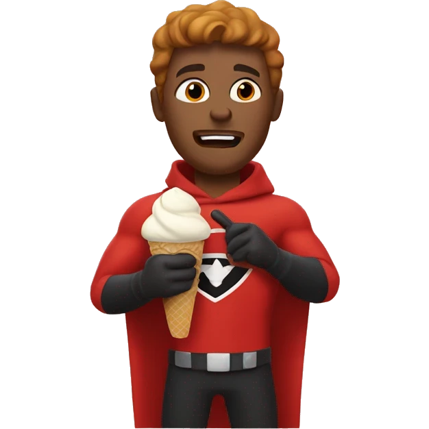 red son eating ice cream emoji