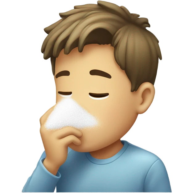 Boy snorting sugar emoji