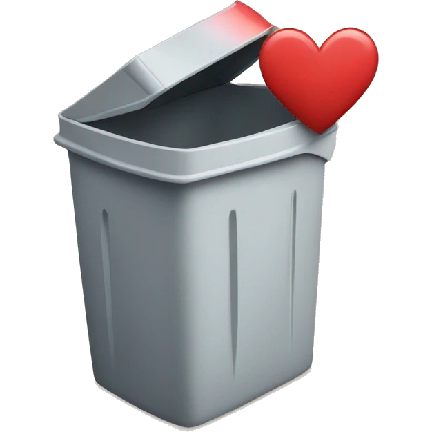Heart in dustbin emoji